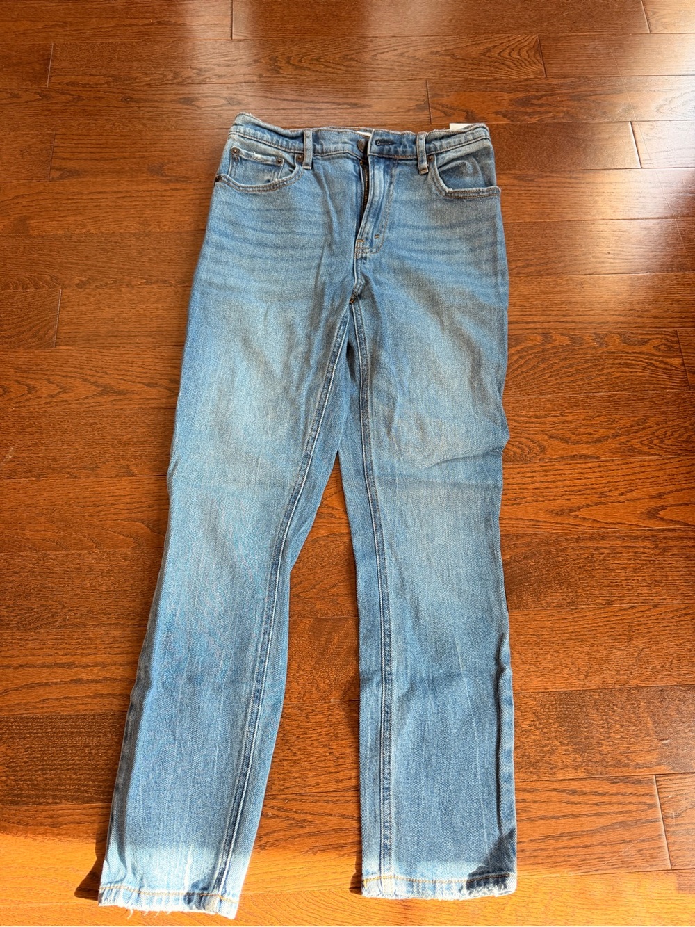 Abercrombie & Fitch Light Blue Straight-Leg Women's Jeans